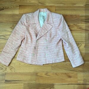 Liz Claiborne Pink and White Vintage Blazer
